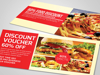 Free Food Gift Voucher Psd Template business cards business flyer design editable file graphic design illustration