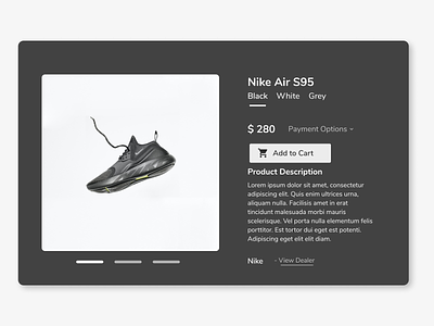 E-commerce website: Product Display UI