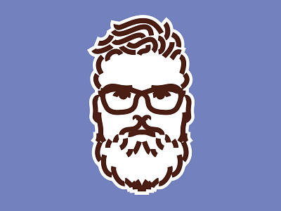 Hi Dribbble! beard face illustration outline selfportrait
