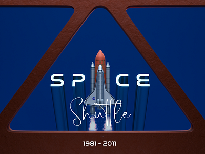 Space Shuttle 3d blender blue cycles design earth graphic design icon illustration logo mars moon nasa shuttle silver space star ui vector