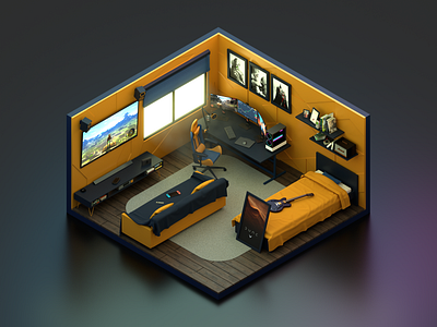 Isometric Gaming Room