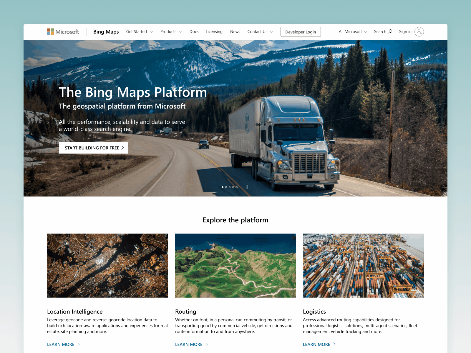 Bing Maps for Enterprise branding web design web development