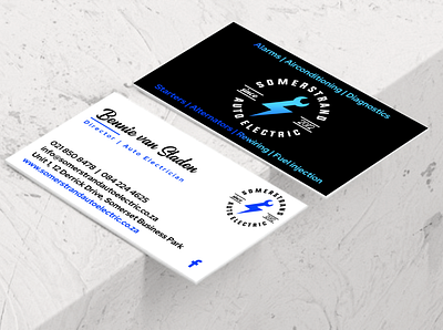 Auto Electric Business Card branding business card design graphic design logo