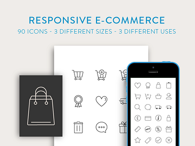 Free Download: Responsive eCommerce Icon Set