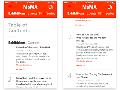 MoMA Mock mobile moma table of contents toc
