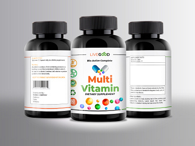 Multi Vitamin branding design doe download energy free fully editable file graphic design packaging