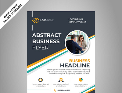 Abstract Business Flyer corporate design flyer fully editable graphic design vector