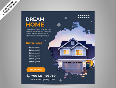 Dream Home Social Media adobe photoshop design facebook free social media fully editable graphic design instagram social media vector