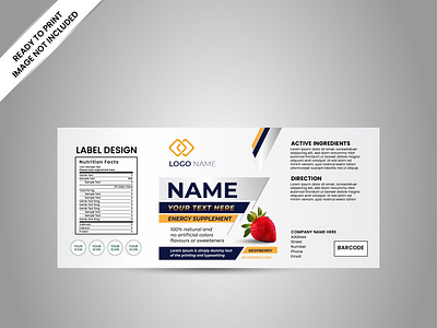 Free Supplement Label banner branding design energy flyer free editable file free lables fully editable graphic design label label design packaging supplement vector