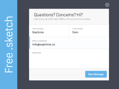 Contact Form (free .sketch file)