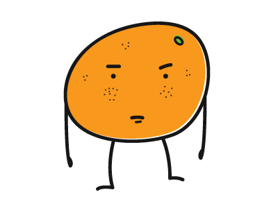 Orange you glad.... illustration not amused orange sketch vector