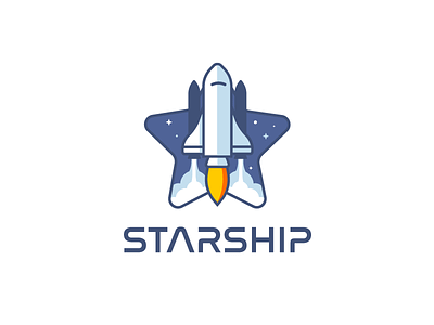 Starship Logo illustration logo nasa spaceship stars starship