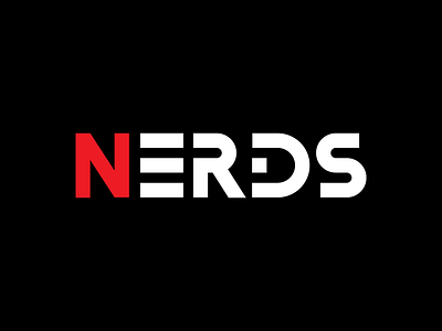 Nerds @ Netflix logo logo nerds typography