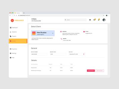 Invoice Generator Dashboard