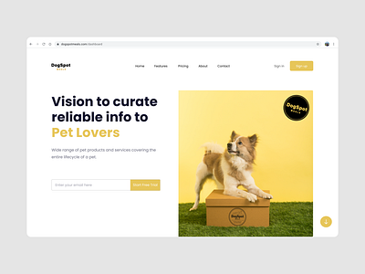 DogSpot Meals Landing Page