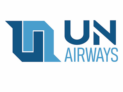 #2 UN Airways(looks like a tech company) design logo