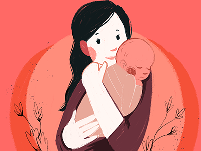 Mother and Baby illustration