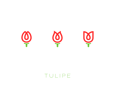 Tulipe 1 flower green logo red tulip tulips