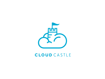 Cloud Castle blue castle cloud fairytale logo sky
