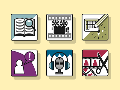 eLearning Icons elearning icons multimedia screencasting ui