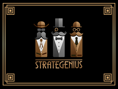 Strategenius Game Concept artdeco character design game gentleman illustration moustache