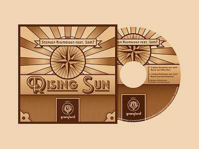 Rising Sun CD Artwork artdeco cd housemusic illustration music packaging sun