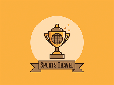 Sports Travel Blog Logo branding icon illustration logo sports travel trophy vector