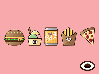 Fast Food UI drink fastfood food icons illustration menu ui userinterface ux