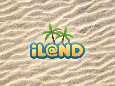iL@nd Logo beach branding gameification illustration island logo palmtrees sand