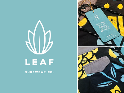 Leaf Logo branding company brazil fashion lifestyle brand logo 2d sport branding surf vector