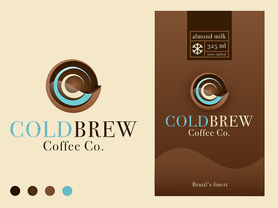 Cold Brew Coffee Co. brand identity coffee design graphicdesign illustration logo packagedesign typography weeklywarmup