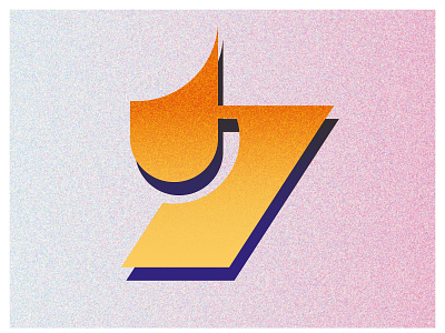 Retro 7 for 36DOT branding design from s illustration letterform logo logodesign monogram type vector withsoul