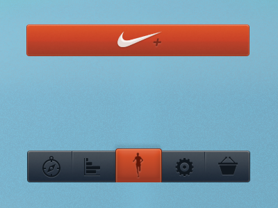 Nike + Running activity app button buttons design fitness icons ios ios6 nike nikerunning running