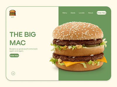 Burger Company Landing Page burger design food landing page ui ux website