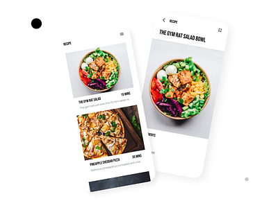 Recipe App UI app cooking design food recipe typography ui ux
