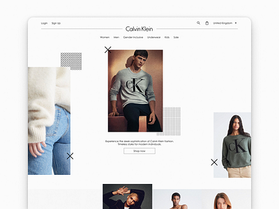 Calvin Klein Landing Page Design Concept branding calvin klein concept design graphic design landing page minimal ui ux web website