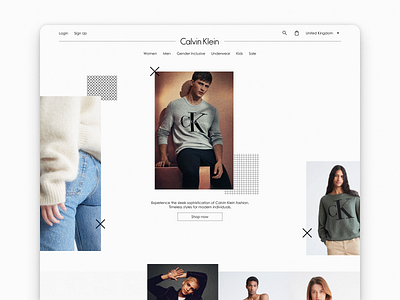 Calvin Klein Landing Page Design Concept