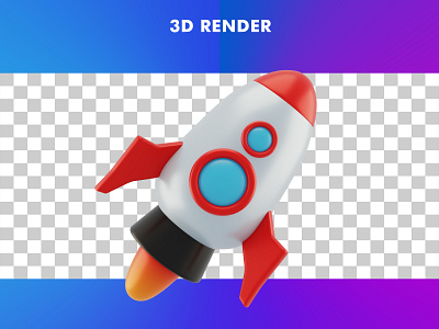 3d rocket launch illustration isolated 3d animation branding graphic design logo motion graphics ui