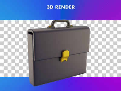 3d workbag launch illustration isolated