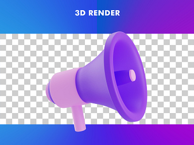 3d speaker illustration isolated