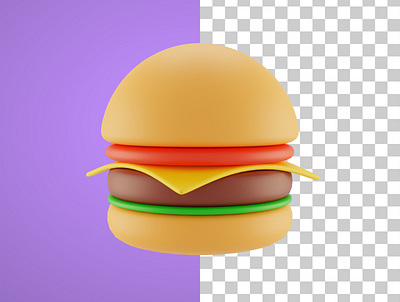 3d burger illustration isolated 3d animation branding graphic design logo motion graphics ui