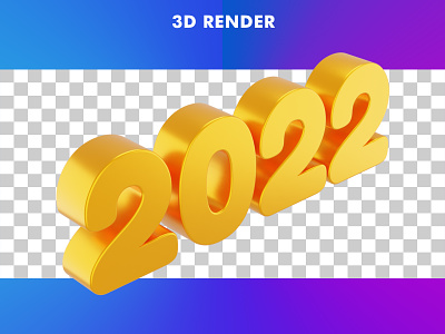 Gold 2021 new year 3d rendering isolated on transparent backgrou 3d animation branding design graphic design illustration logo motion graphics ui vector
