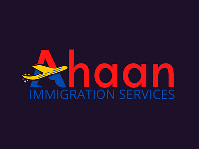 Logo for Ahaan Immigration Services design designing graphic design illustration logo logo design vector