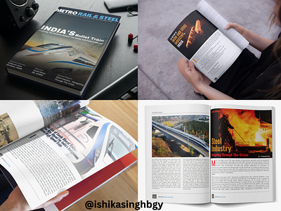 Metro Rail and Steel Magazine design designing designs graphic design magazine magazine design magazine designing print print design