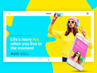 Snapchat Rebranding Concept design desktop mobile rebranding snapchat ui ui design visual design webdesign website