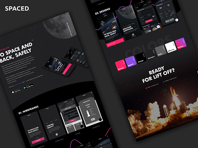 SPACED - caseboard 🚀 app case concept dark mobile moon space spacedchallenge ui ux