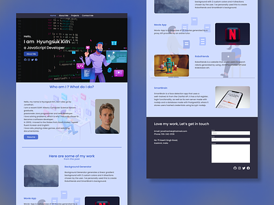 Software Developer Portfolio Design design illustration portfolio ui ux webpage