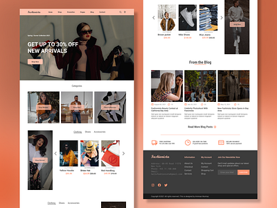 Fashion Web Landing Page branding design fashion ui ux web