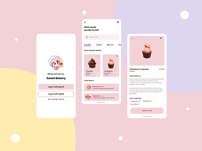 Bakery UI app design ui ux