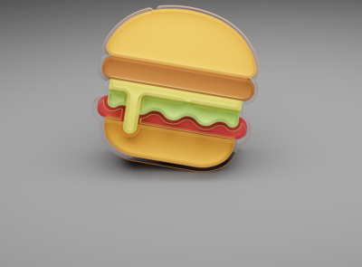 Glassmorphism 3d Burger